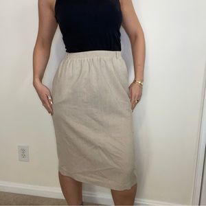 Vintage Alfred Dunner Linen-Feel Skirt, Size 12
